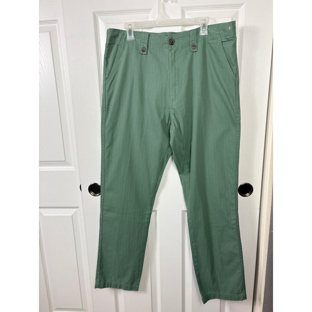 Vince Camuto Green The Weekend Chino Pants Size 36x32 Elastic Waist Cotton NWOT